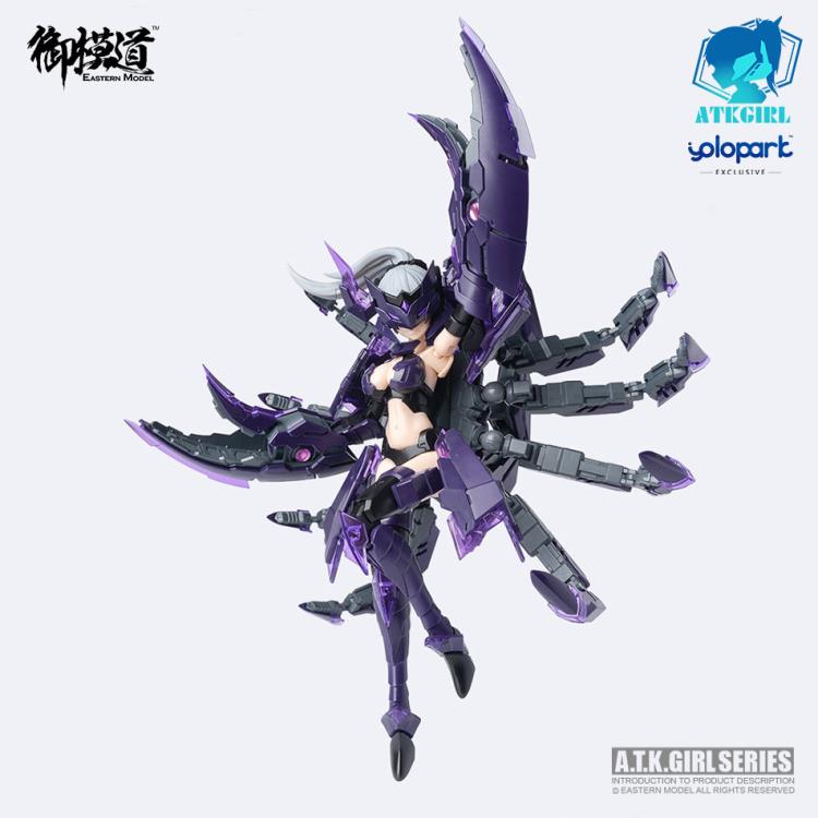 Add to your Eastern Model Hobby Max 1/12 Scale model kit collection with this Scorpion Serket inspired  Machine A.T.K. Girl! With the included stand and accessories you can create endless, action-packed scenes.