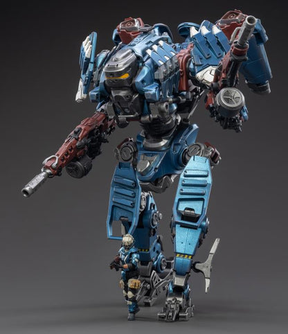 Joy Toy Dark Source Purge 01 Combination Warfare Mecha (Blue Vers.) 1/25 Scale Figure. JoyToy military vehicle series continues with the Purge 01 Combination Warfare Mecha and pilot figure!