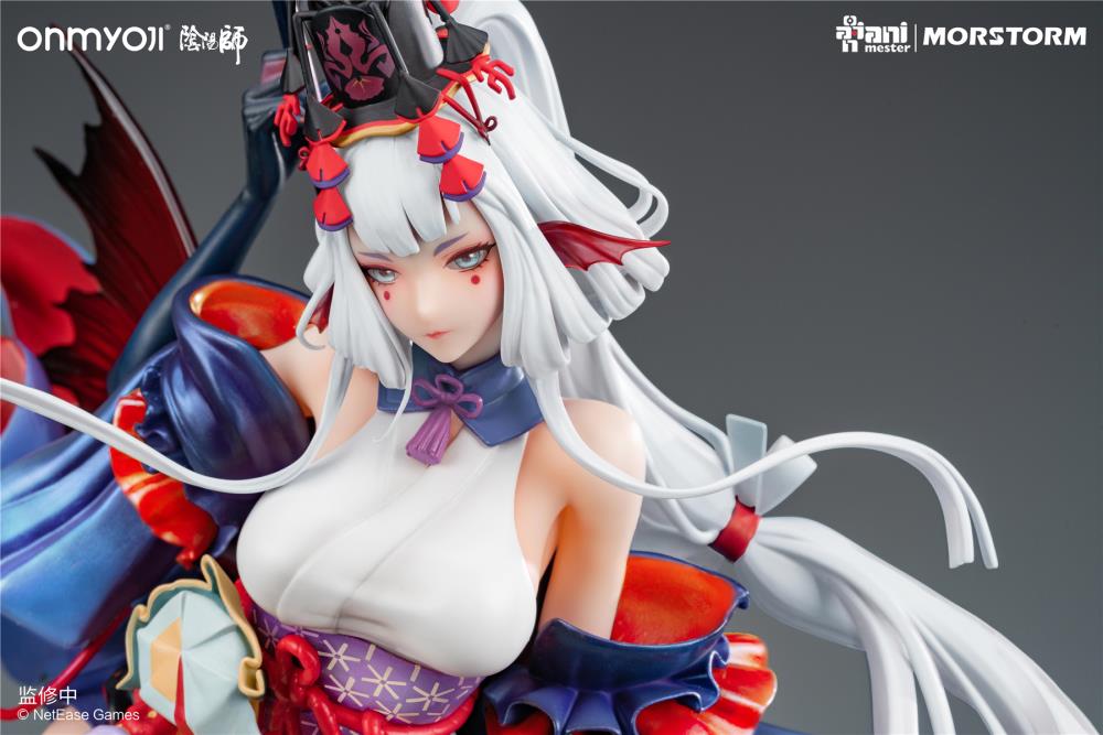 From the mobile game, Onmyoji comes a 1/4th scale figure of the character Senhime. Standing nearly 20 inches, this figure will make a statement in any collection!