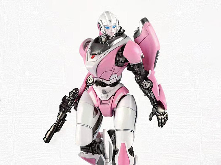 From Trumpeter comes the Transformers: Bumblebee Arcee Smart model kit! This model kit requires no glue or paint. When complete, Arcee will stand 5.11 inches tall and feature a fully articulated body.