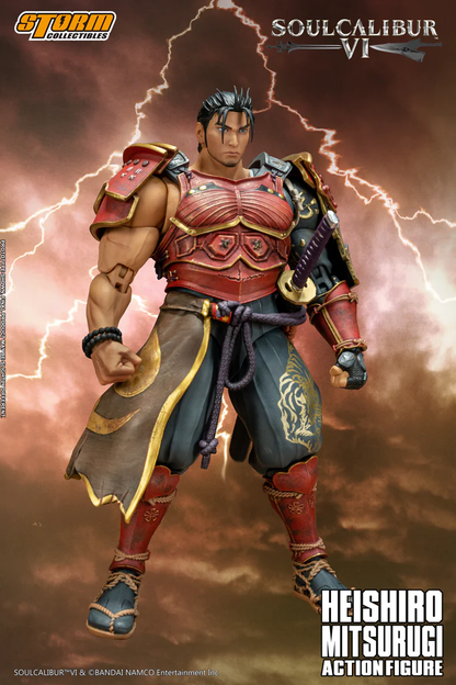 HEISHIRO MITSURUGI will be the first character to be released from Soulcalibur seires. Mitsurugi is the most iconic playable character that appears in every Soulcalibur game. He is a master swordsman turned wandering mercenary from Japan ever looking for the ultimate sword and a challenge, who is a rival of Taki and Algol and the enemy of Setsuka. Mitsurugi has only one goal in mind, is to seek out the strongest warrior and challenge them to a duel then become the strongest warrior in history. 