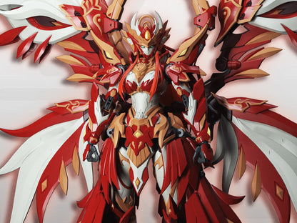 Add to your action figure collection with this majestic Vermilion Bird figure!  This original character is just over 10 inches tall, highly poseable, and comes with a variety of accessories.