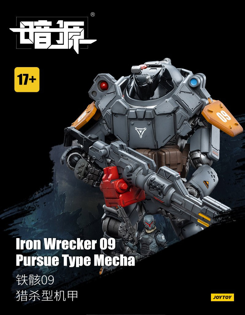 Joy Toy military vehicle series continues with the Iron Wrecker 09 Pursue Type Mecha and pilot figure! JoyToy, each 1/25 scale articulated military mech and pilot features intricate details on a small scale and comes with equally-sized weapons and accessories.