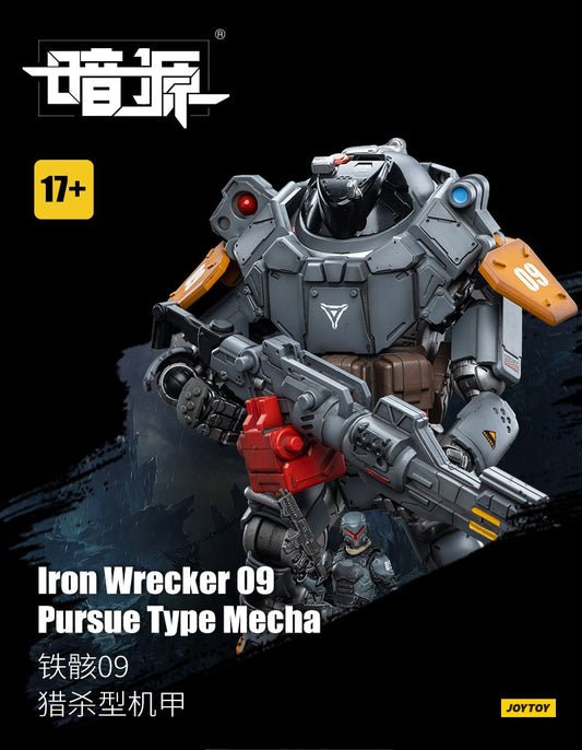 Joy Toy military vehicle series continues with the Iron Wrecker 09 Pursue Type Mecha and pilot figure! JoyToy, each 1/25 scale articulated military mech and pilot features intricate details on a small scale and comes with equally-sized weapons and accessories.