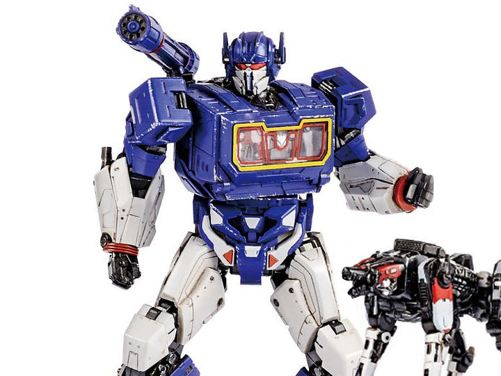 From Trumpeter comes the Transformers: Bumblebee Soundwave Smart model kit! This model kit requires no glue or paint. When complete, Soundwave stands over 5 inches tall and features a fully articulated body as well as a Ravage figure.