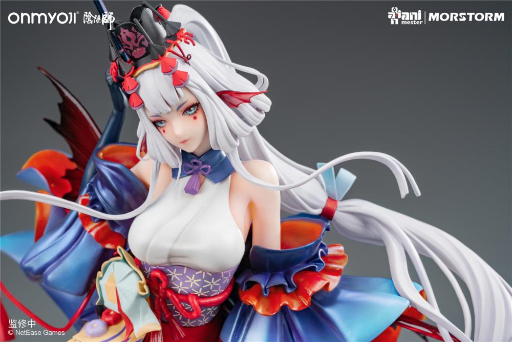 From the mobile game, Onmyoji comes a 1/4th scale figure of the character Senhime. Standing nearly 20 inches, this figure will make a statement in any collection!