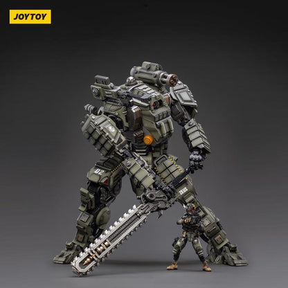 Joy Toy military vehicle series continues with the New Zeus Heavy Firepower Mecha! This 1/18-scale military Mech includes a pilot that can ride inside and a variety of weapon accessories along with removable armor pieces. JoyToy New Zeus Heavy Firepower Mecha stands about 12 1/2" tall and the pilot figure measures just under 4" tall.