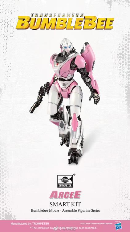 From Trumpeter comes the Transformers: Bumblebee Arcee Smart model kit! This model kit requires no glue or paint. When complete, Arcee will stand 5.11 inches tall and feature a fully articulated body.