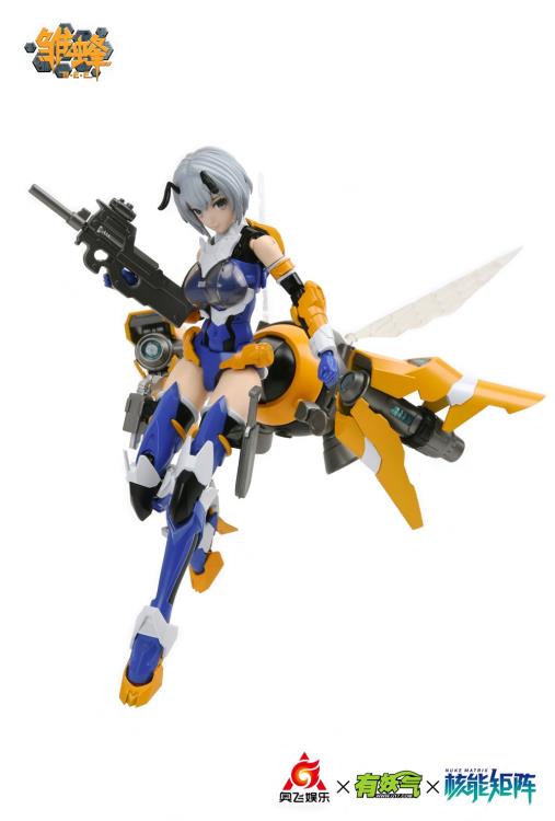 Liu Li, the third-generation swordsman from the animation "Hinabachi-B.E.E.", gets a new 1/12 scale figure model kit from Nuke Matrix! She's jointed for full poseability after assembly, and she comes with various weapons and a stand to support her in airborne poses.