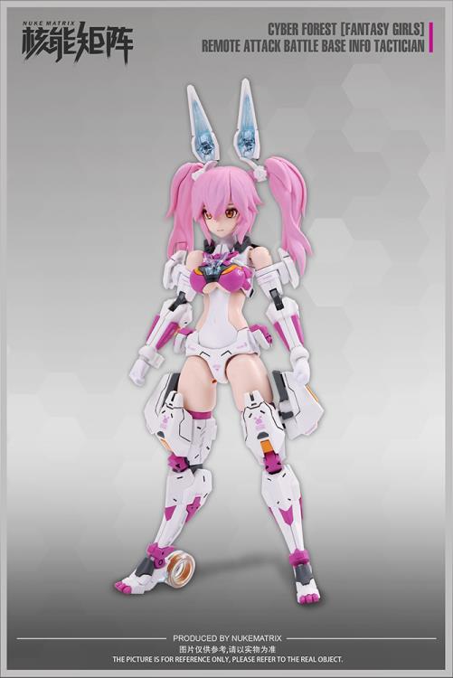 This model kit by Nuke Matrix is yet another addition to their Cyber Forest Fantasy Girls lineup. The Cyber Forest Remote Attack Battle Base Info Tactician features pieces to build weapons and accessories with a wide range of motion along with a battle base.