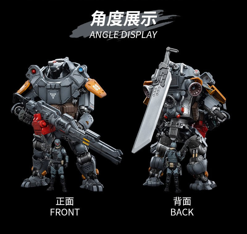 Joy Toy military vehicle series continues with the Iron Wrecker 09 Pursue Type Mecha and pilot figure! JoyToy, each 1/25 scale articulated military mech and pilot features intricate details on a small scale and comes with equally-sized weapons and accessories.