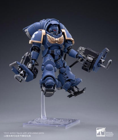 Joy Toy brings the Inceptors to life with this set of Warhammer 40K Ultramarines Primaris Inceptors box of 3 figures. The JoyToy Ultramarines are the most elite of the Space Marine Chapters in the Imperium of Man. Recreate the most important battles with this set of highly disciplined and courageous warriors.