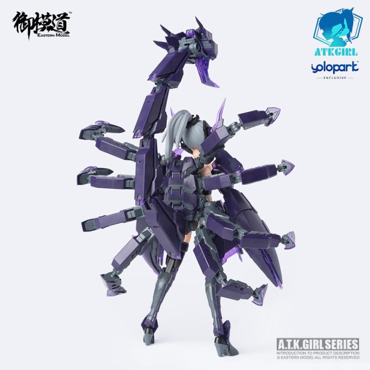 Add to your Eastern Model Hobby Max 1/12 Scale model kit collection with this Scorpion Serket inspired  Machine A.T.K. Girl! With the included stand and accessories you can create endless, action-packed scenes.