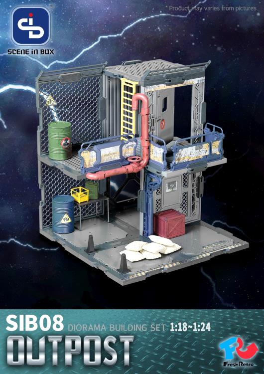 All parts of the SIB system are interchangeable, allowing you to freely customize, modify, or create multiple scenes. Each set is compatible with 1/24 and 1/18 scale action figures, or 2.5 to 3.75-inch figures; you can also modify to any other scales or sizes. When completed, the diorama is in 3D, so not only can it face 1 side, it can also display the figures from any angle.