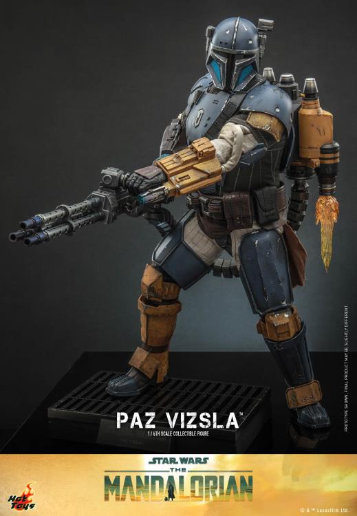 Paz Vizsla is a brawny warrior encased in the strongest beskar armor. A descendant of the esteemed House Vizsla, he comes from a long line of leaders spanning the centuries.  In anticipation to the debut of the new season of The Mandalorian™ live action series, Hot Toys is excited to officially present the 1/6th scale Paz Vizsla collectible figure!