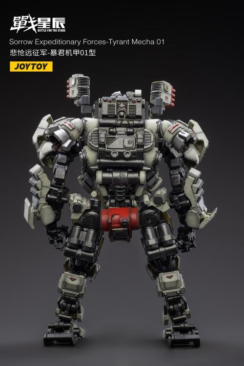 Joy Toy's military vehicle series continues with the Tyrant Mecha 01 and pilot figures! JoyToy 1/18 scale articulated military mech and pilot features intricate details on a small scale and comes with equally-sized weapons and accessories.