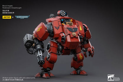 Joy Toy brings the Blood Angels from Warhammer 40k to life with this new series of 1/18 scale figures.  Each JoyToy figure includes interchangeable hands and weapon accessories and stands between 4″ and 6″ tall.