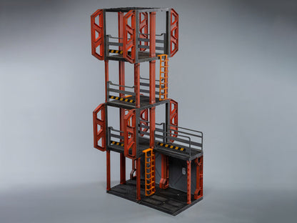 Joy Toy brings even more incredibly detailed 1/18 scale dioramas to life with this mecha depot observation tower diorama! JoyToy set includes flooring, upper and lower levels, and railings.