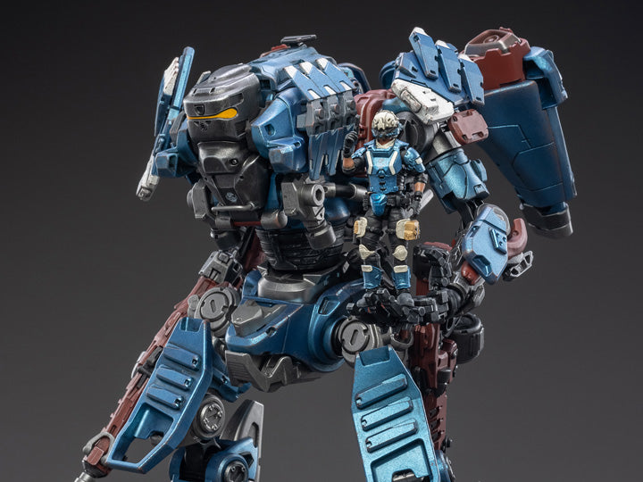 Joy Toy Dark Source Purge 01 Combination Warfare Mecha (Blue Vers.) 1/25 Scale Figure. JoyToy military vehicle series continues with the Purge 01 Combination Warfare Mecha and pilot figure!