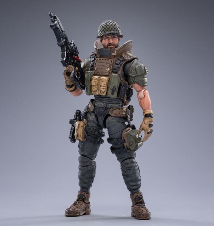 Joy Toy Gregson figure is incredibly detailed in 1/18 scale. JoyToy figure is highly articulated and includes weapon accessories as well as several pieces of removable gear.