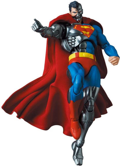 Based on the Return of Superman storyline, the MAFEX Cyborg Superman is a highly detailed action figure. Cyborg Superman features a high level of articulation for acting out all of your favorite scenes, along with a fabric cape, multiple hands, with blaster and blast effect part!