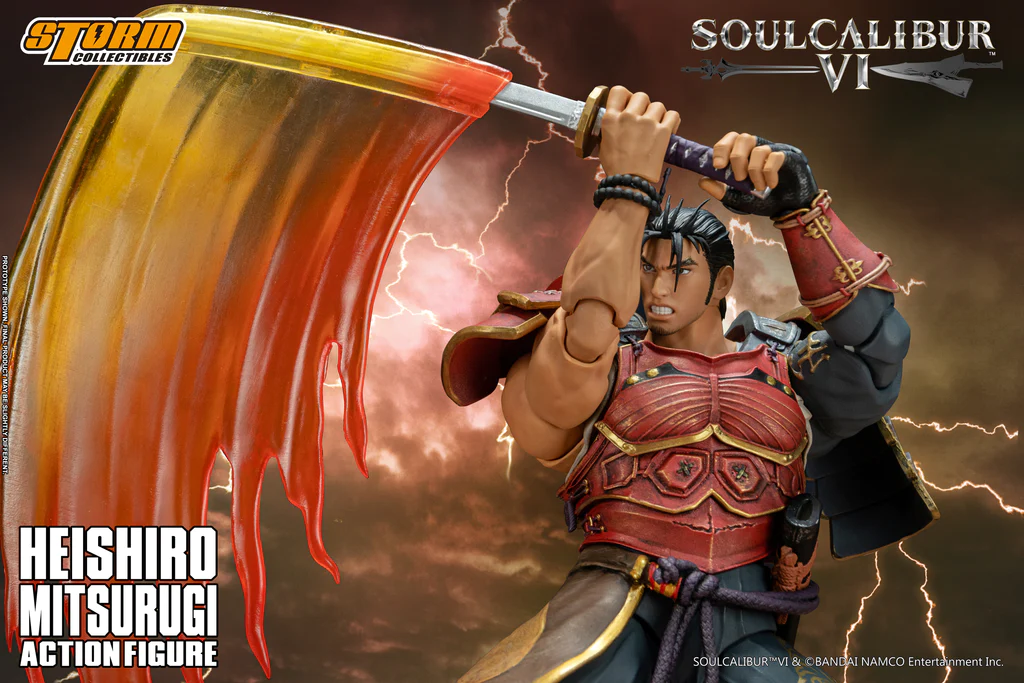 HEISHIRO MITSURUGI will be the first character to be released from Soulcalibur seires. Mitsurugi is the most iconic playable character that appears in every Soulcalibur game. He is a master swordsman turned wandering mercenary from Japan ever looking for the ultimate sword and a challenge, who is a rival of Taki and Algol and the enemy of Setsuka. Mitsurugi has only one goal in mind, is to seek out the strongest warrior and challenge them to a duel then become the strongest warrior in history. 