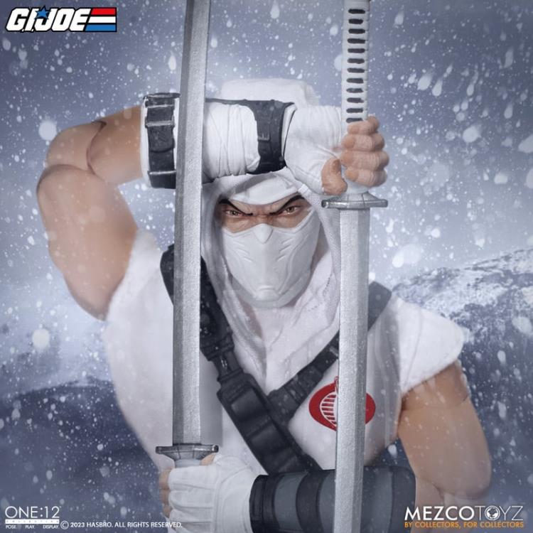 Enter Storm Shadow, Cobra Commander’s ninja bodyguard and latest addition to the One:12 Collective! The One:12 Collective Storm Shadow is outfitted in a short-sleeved karategi with Cobra insignia, shin guards, and tabi boots. His chest harness can hold 3 kunai in the front and his quiver in the back, and his thigh sheath can hold his nunchaku. Storm Shadow comes complete with two masked head portraits with different facial expressions, and 1 unmasked portrait.