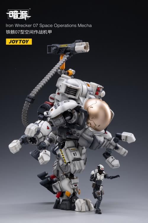 Joy Toy Dark Source Iron Wrecker 07 Space Operations Mecha 1/25 Scale Action Figure JT2207. JoyToy military vehicle series continues with the Iron Wrecker 07 Space Operations Mecha and pilot figure!