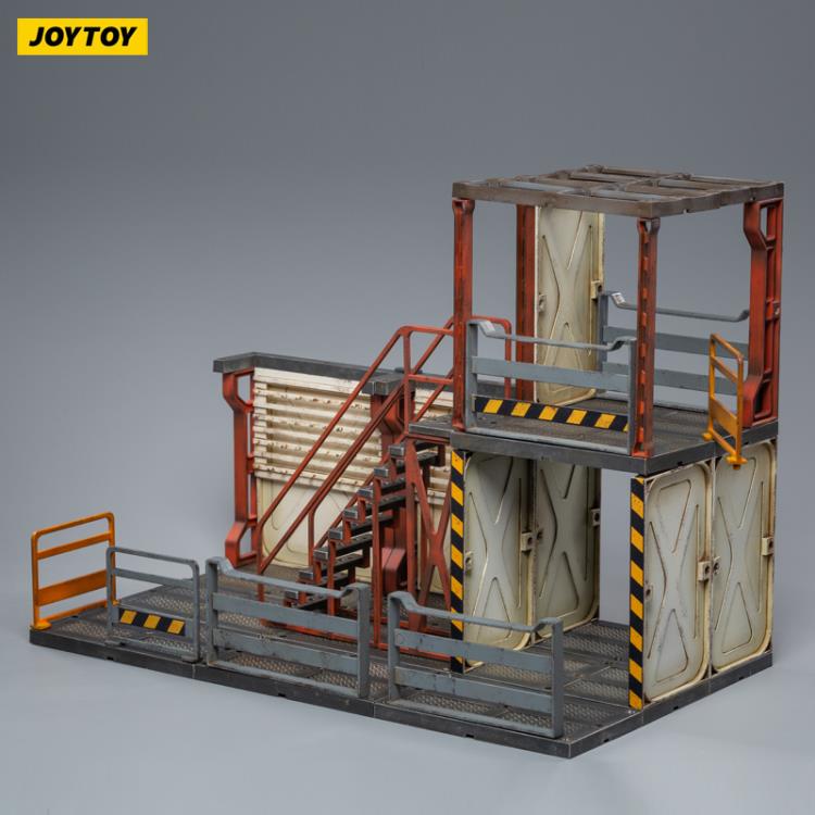 Joy Toy brings even more incredibly detailed 1/18 scale dioramas to life with this mecha depot watch area diorama! JoyToy set includes flooring, a lower deck room, and a staircase leading up to a watch area room.