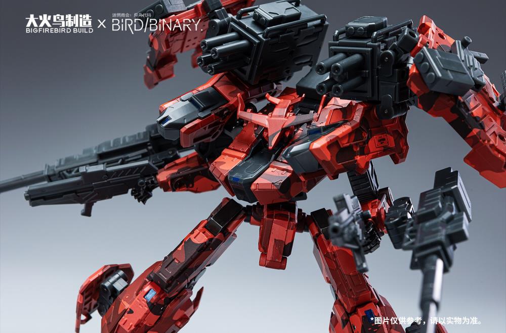    Big Fire Bird brings you their new figure, Red Jackal! This new Bigfirebird build figure BV-02R can convert between robot mode, tank mode, and turret mode and stands almost 7 inches tall. This figure comes with several weapons and accessories for a wide array of poses.
