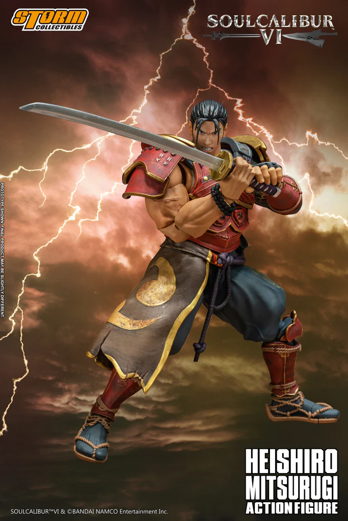 HEISHIRO MITSURUGI will be the first character to be released from Soulcalibur seires. Mitsurugi is the most iconic playable character that appears in every Soulcalibur game. He is a master swordsman turned wandering mercenary from Japan ever looking for the ultimate sword and a challenge, who is a rival of Taki and Algol and the enemy of Setsuka. Mitsurugi has only one goal in mind, is to seek out the strongest warrior and challenge them to a duel then become the strongest warrior in history. 