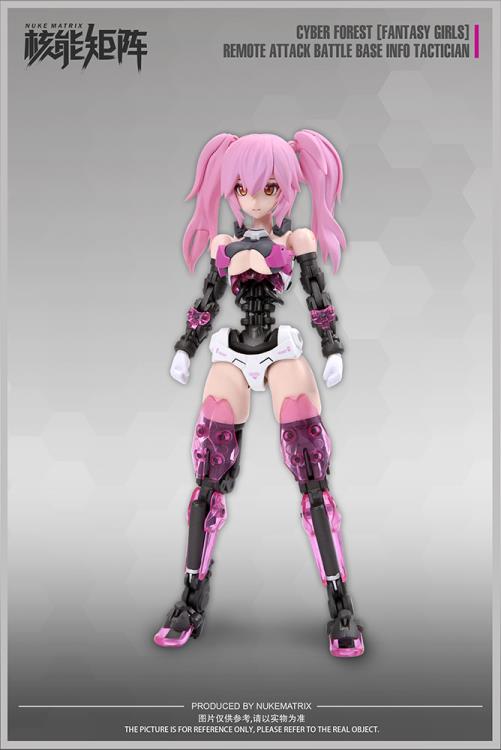 This model kit by Nuke Matrix is yet another addition to their Cyber Forest Fantasy Girls lineup. The Cyber Forest Remote Attack Battle Base Info Tactician features pieces to build weapons and accessories with a wide range of motion along with a battle base.