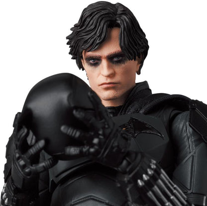 Batman once again joins the MAFEX line, this time from the hit film The Batman. This Batman figure features the premium articulation and detailed accessories you have come to know from MAFEX and features a fabric cape for a more life-like design.