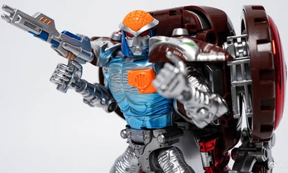 TransArt introduces their new figure BWM-07 TransMetal Metal Mouse! The color scheme looks really good on this figure, and they even managed to get the metal to look good. This figure is Masterpiece scaled and includes moveable joints, and is approximately 6 inches tall in robot mode.