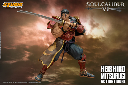 HEISHIRO MITSURUGI will be the first character to be released from Soulcalibur seires. Mitsurugi is the most iconic playable character that appears in every Soulcalibur game. He is a master swordsman turned wandering mercenary from Japan ever looking for the ultimate sword and a challenge, who is a rival of Taki and Algol and the enemy of Setsuka. Mitsurugi has only one goal in mind, is to seek out the strongest warrior and challenge them to a duel then become the strongest warrior in history. 