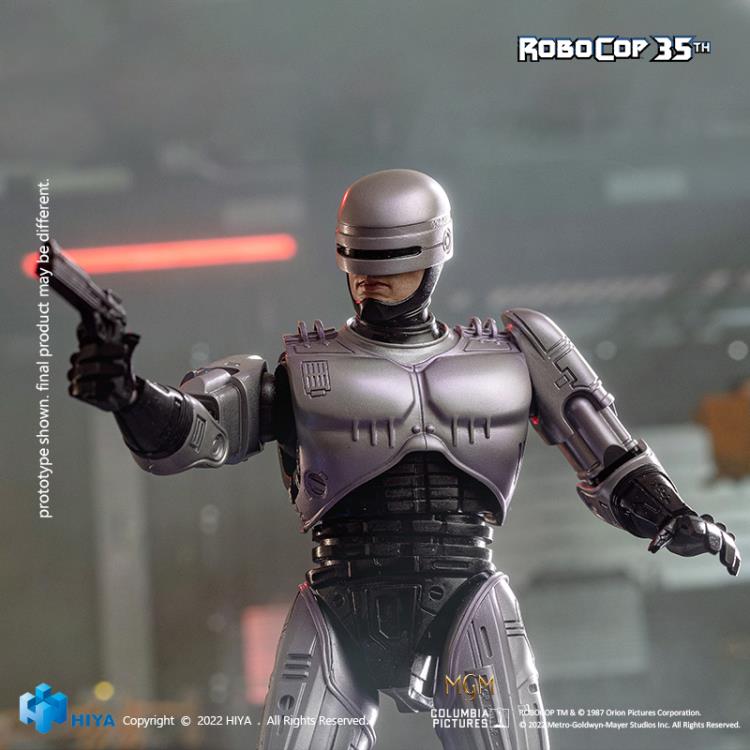 In celebrating the RoboCop (1987) film's 35th anniversary, Hiya brings the first item of the EXQUISITE SUPER Series - a RoboCop 1/12 scale die-cast action figure. He features 23 points of articulation for maximum poseability and includes a wide variety of interchangeable parts and weapons.