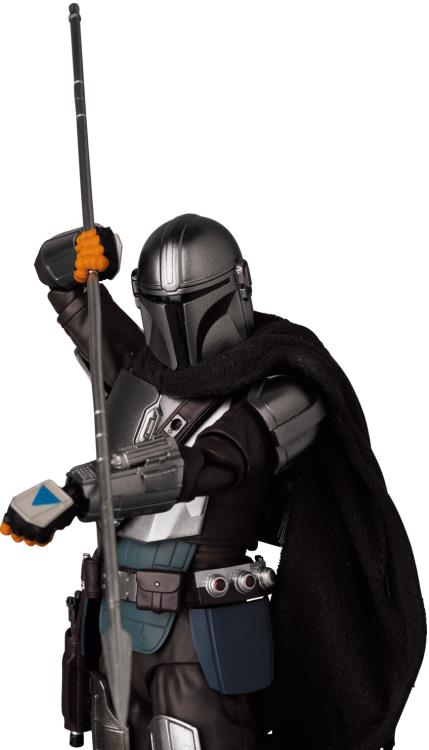 The Mandalorian joins the MAFEX line once again. This time from season 2 of the hit Star Wars series! He features updated thigh armor and includes a satchel to carry Grogu.
