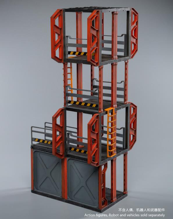 Joy Toy brings even more incredibly detailed 1/18 scale dioramas to life with this mecha depot observation tower diorama! JoyToy set includes flooring, upper and lower levels, and railings.