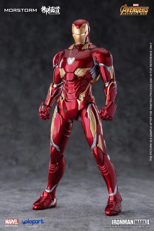 Build your own Eastern Model Morstorm Iron Man MK50 suit with this 1/9 scale model kit from Yolopark. This impressive model kit features a deep variety of option to customize Iron Man with and in high detail as well. 