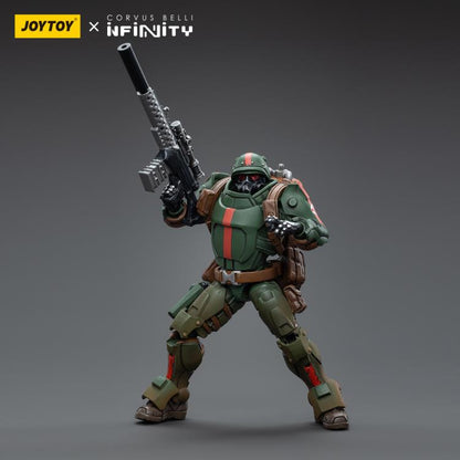 Joy Toy brings to the table a new series of figures, inspired after the tabletop wargame published by Corvus Belli. This highly detailed 1/18 scale figure stands around 4 inches tall and comes equipped with an arsenal of interchangeable parts and weapons. Add the Separate Assault Batallion figure, along with other separately sold Infinity figures by JoyToy, to your collection and build up your army for battle!