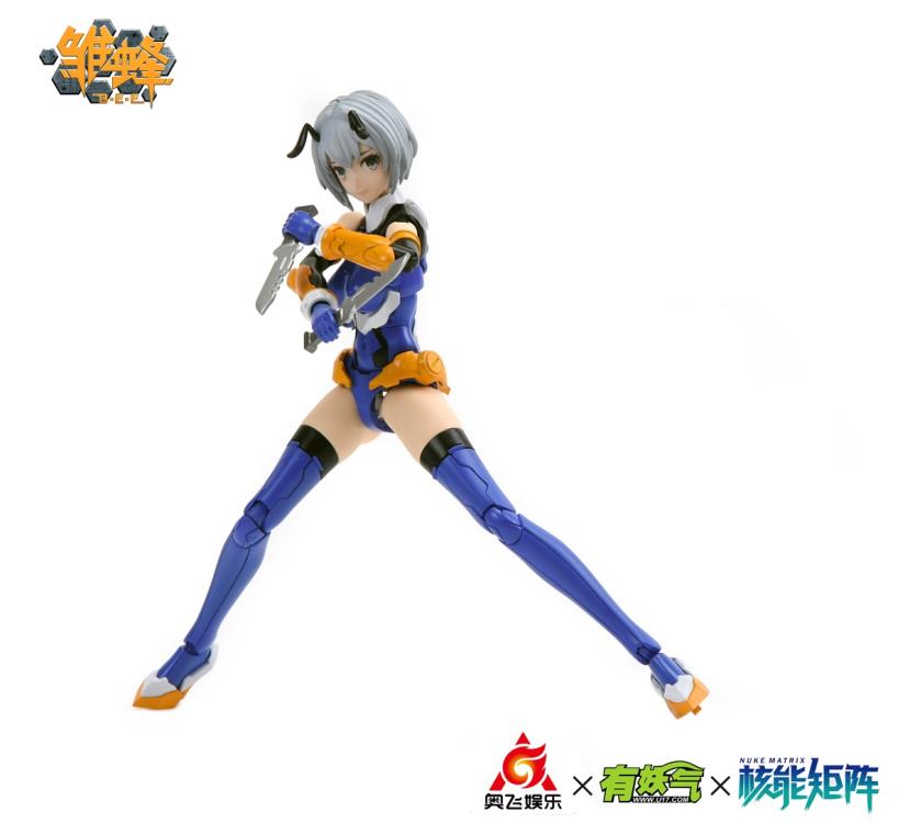 Liu Li, the third-generation swordsman from the animation "Hinabachi-B.E.E.", gets a new 1/12 scale figure model kit from Nuke Matrix! She's jointed for full poseability after assembly, and she comes with various weapons and a stand to support her in airborne poses.