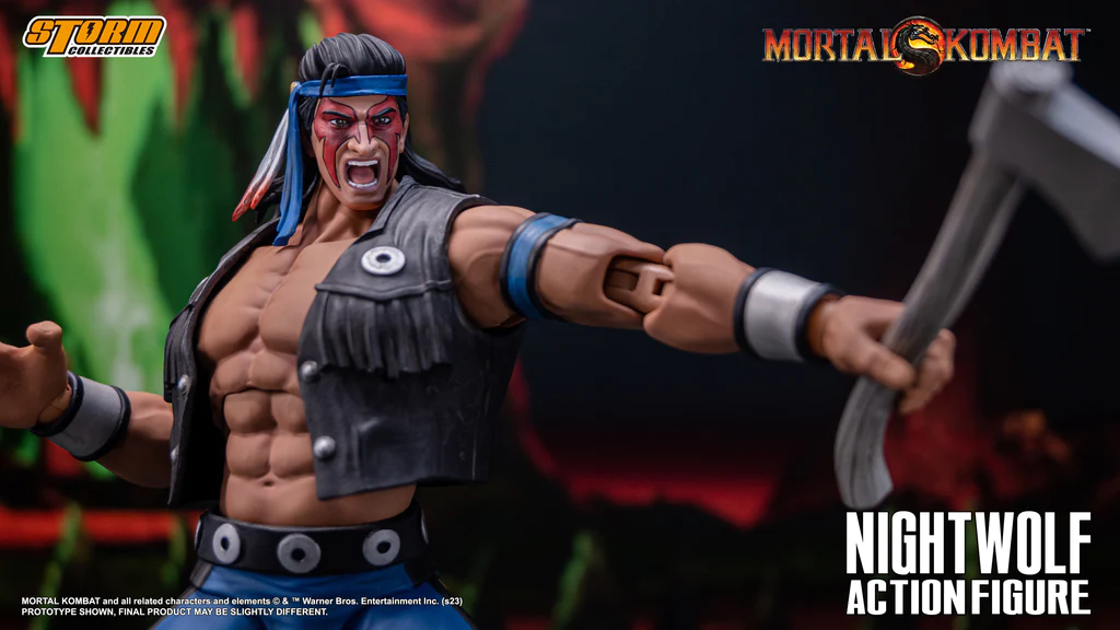 NIGHTWOLF is one of few Earthrealm mortals with a strong connection to the spirit world. A powerful Native American shaman, he is guided by the empyrean forces and communes with divine beings such as Haokah, known to the East as Raiden. Nightwolf's devotion allows the Spirits to work through him, granting him unnatural long life and ethereal weapons to kombat the darkness that threatens mortalkind.
