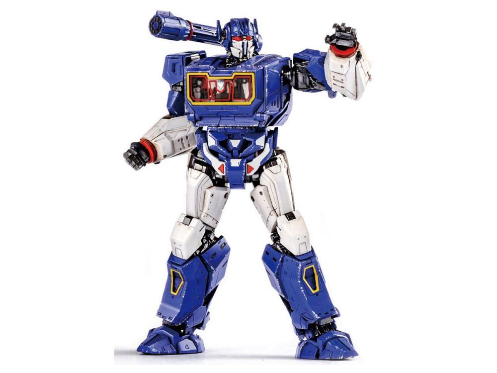 From Trumpeter comes the Transformers: Bumblebee Soundwave Smart model kit! This model kit requires no glue or paint. When complete, Soundwave stands over 5 inches tall and features a fully articulated body as well as a Ravage figure.