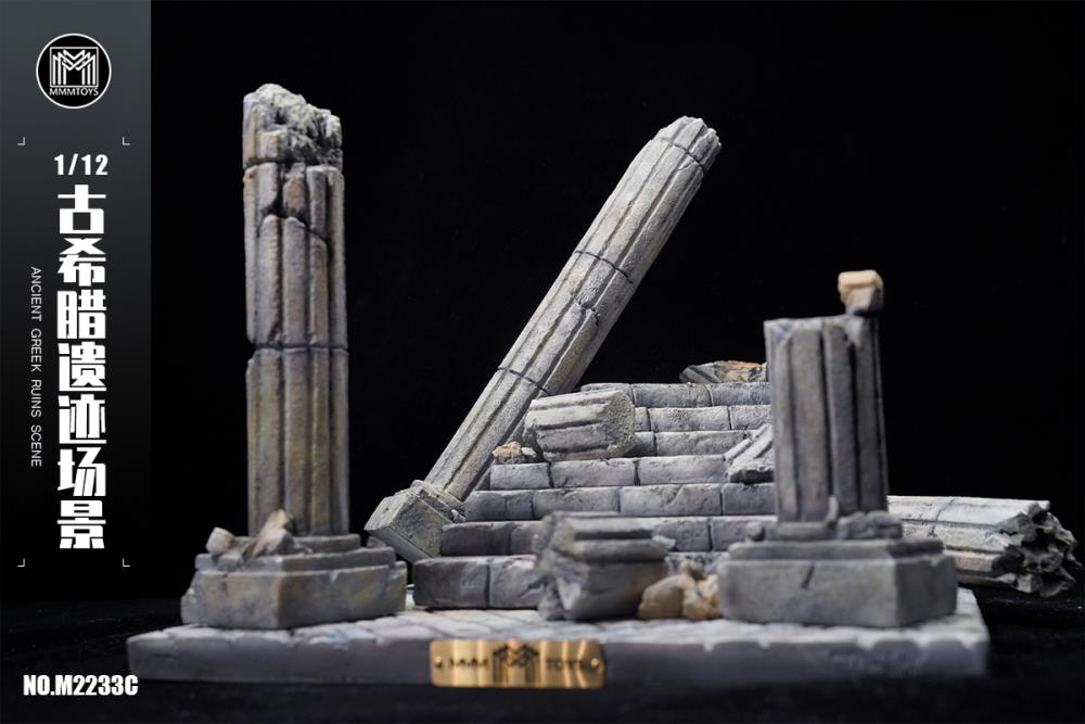 Give your figures a new display base M2233C to be displayed on with this 1/12 scale figure display base from MMMToys. The base and pillars feature an Ancient Greek inspired design with elements of nature to provide a unique display base for your 1/12 figures!