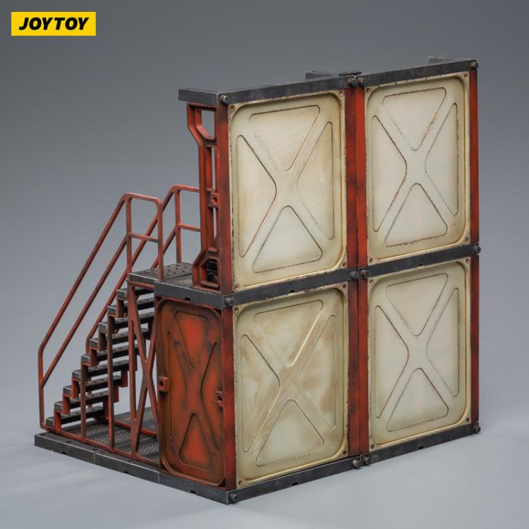 Joy Toy brings even more incredibly detailed 1/18 scale dioramas to life with this mecha depot weaponry diorama! JoyToy set includes flooring, a weapon-holding wall, and a staircase leading up to an upper railed walkway.