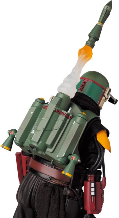 Boba Fett once again joins the MAFEX line. This time from his appearance from The Mandalorian! Boba features premium detail and articulation and includes several weapons and accessories for a wide variety of display options.