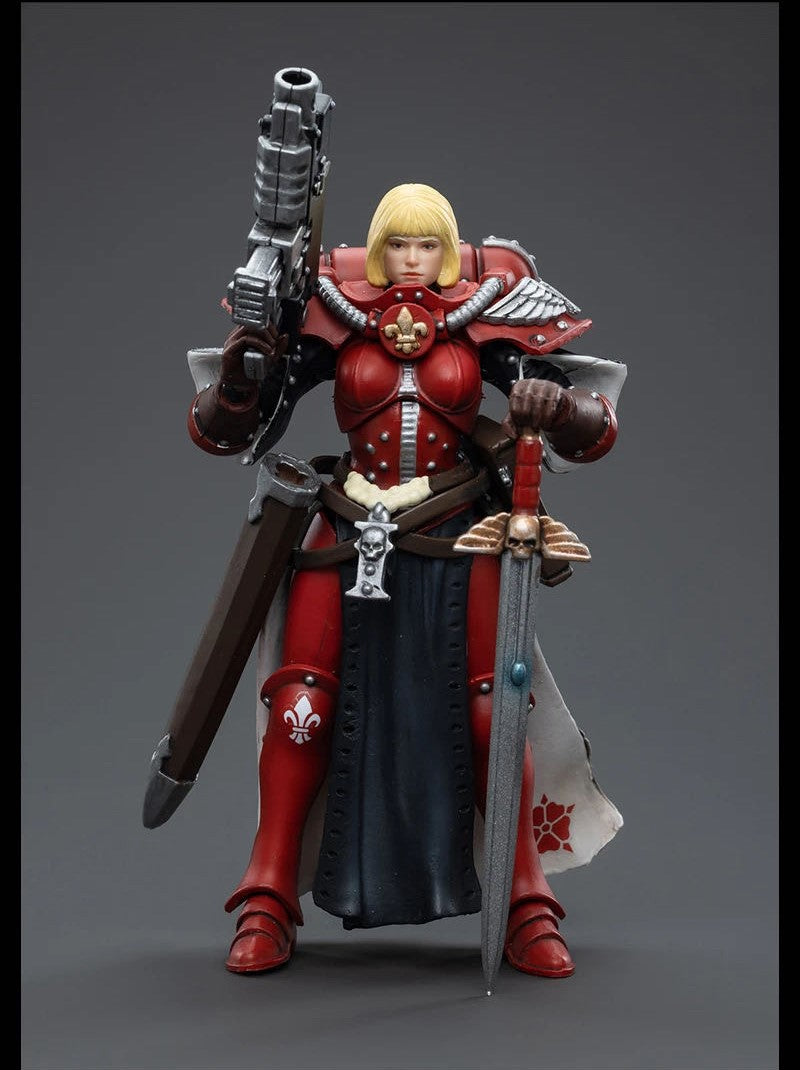 Joy Toy brings the Adepta Sororitas, also known as the Sisters of Battle, from Warhammer 40k to life with this new series of 1/18 scale figures! An all-female subdivision of the Ecclesiarchy religious organization, these warriors serve as the organization's fighting arm and mercilessly root out corruption. Each figure typically includes interchangeable hands and weapon accessories and stands between 4" and 6" tall.
