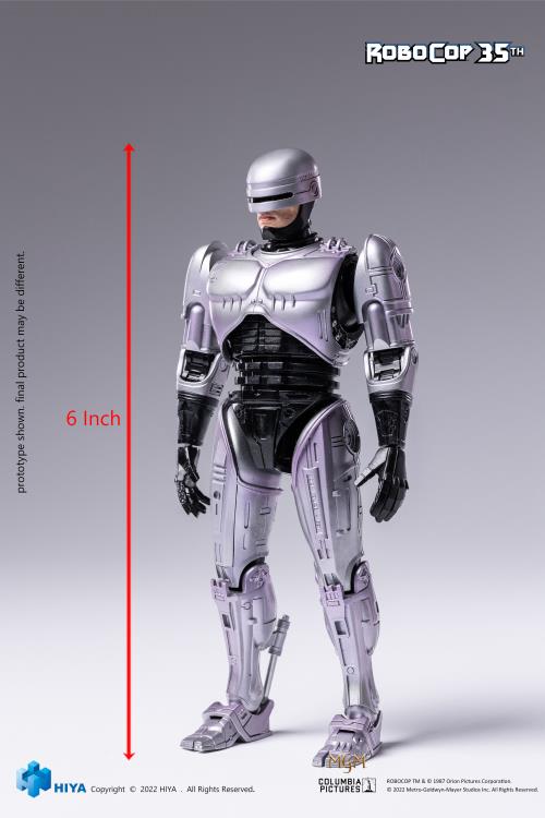 In celebrating the RoboCop (1987) film's 35th anniversary, Hiya brings the first item of the EXQUISITE SUPER Series - a RoboCop 1/12 scale die-cast action figure. He features 23 points of articulation for maximum poseability and includes a wide variety of interchangeable parts and weapons.