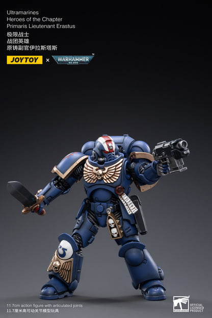 The most elite of the Space Marine Chapters in the Imperium of Man, Joy Toy brings the Ultramarines from Warhammer 40k to life with this new series of 1/18 scale figures.  Each JoyToy figure includes interchangeable hands and weapon accessories and stands between 4″ and 6″ tall.