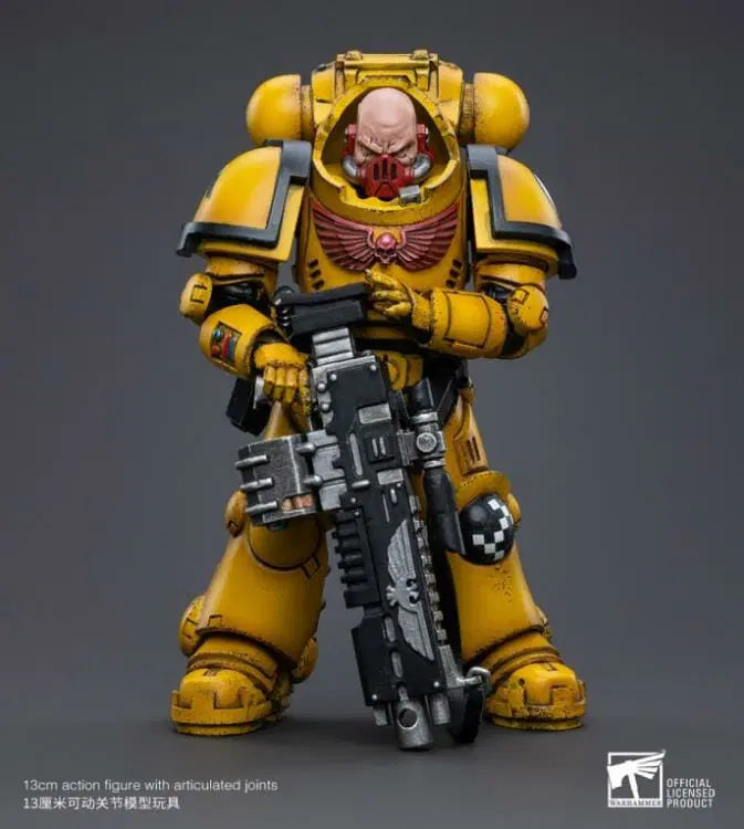 Joy Toy brings the Imperial Fists from Warhammer 40k to life with this new series of 1/18 scale figures. JoyToy, each figure includes interchangeable hands and weapon accessories and stands between 4″ and 6″ tall.